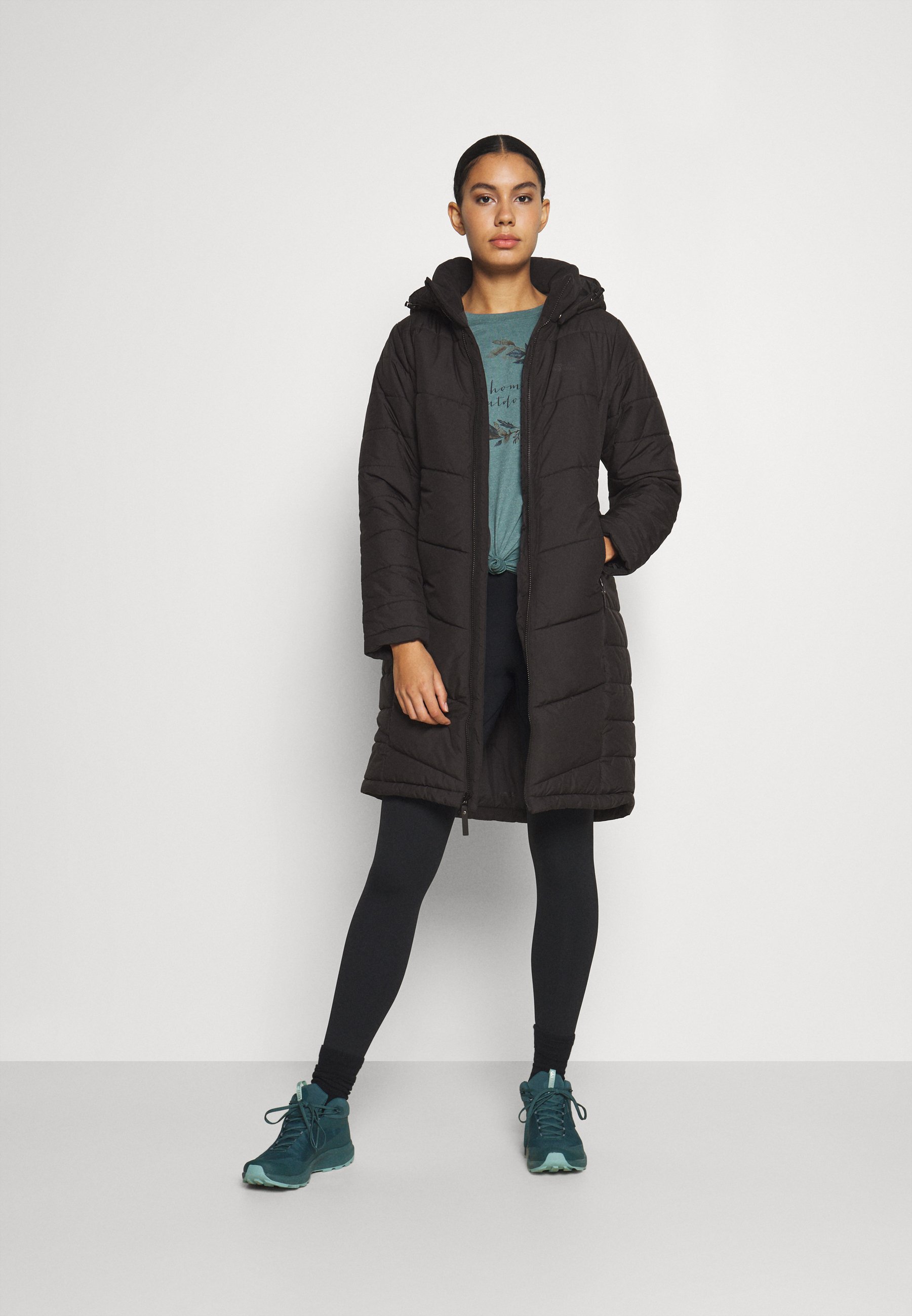 Jack Wolfskin NORTH YORK COAT Wintermantel blackschwarz Jack Wolfskin North York Coat Mantel Damen