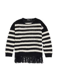 Bimba Y Lola CALADO FLECOS RAYAS - Jersey de punto - black
