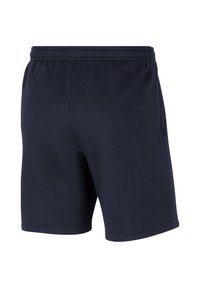 Marineblaue Sportshorts aus einem weichen Baumwollgemisch, mit einem elastischen Bund und einem lockeren Schnitt sowie seitlichen Taschen.