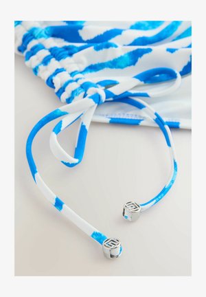 Next, SWIMSUIT - Badedragt - white blue zebra