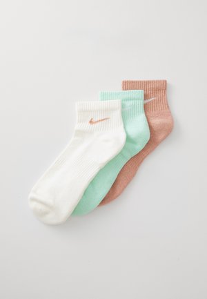 EVERYDAY PLUS CUSH ANKLE UNISEX 3 PACK  - Sporta zeķes - mintfoam//rosegold/sail