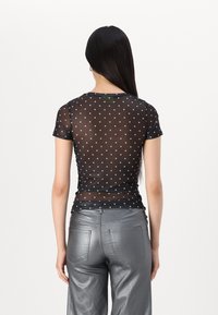 JJXX JXBLAKE MESH TOP - Trükipildiga T-särk - black
