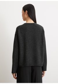 Marc O'Polo LONGSLEEVE ROUNDNECK - Strickpullover - deep grey melange