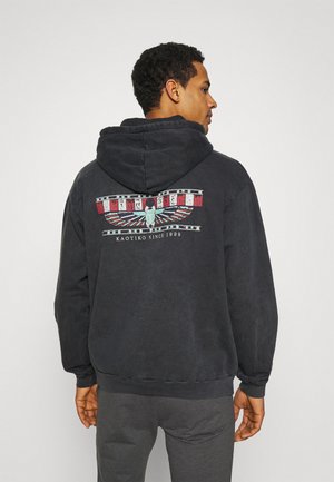 CREW TIE DYE UNISEX - Felpa con cappuccio - black