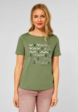 MIT FOLIENPRINT - Print T-shirt - grün