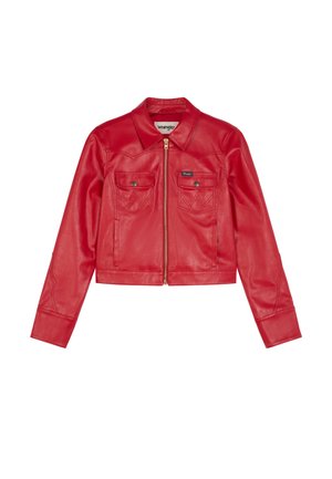 Wrangler, SLIM SEAMED JACKET - Veste en jean - chili pepper