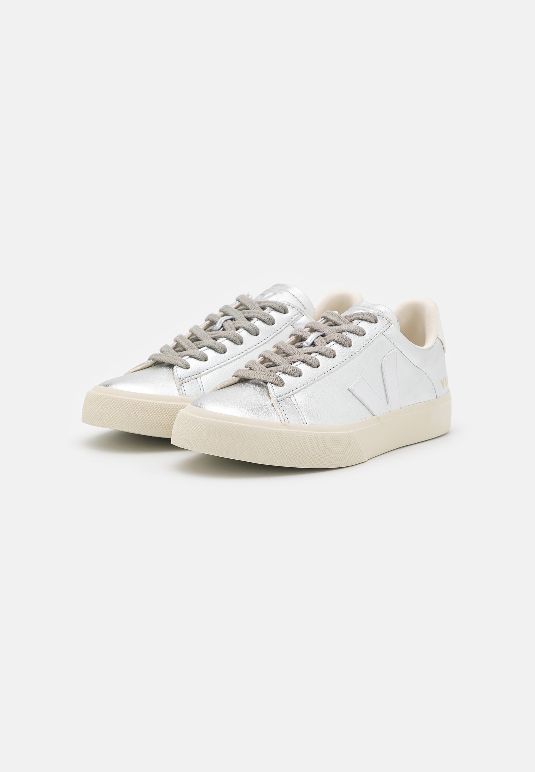 veja silver canvas trainers