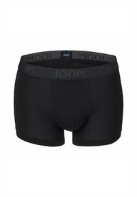 Boxer shorts negros fabricados con un tejido suave, que presentan una forma ajustada, una cinturilla elástica con el logo "JOOP!" y una textura lisa.
