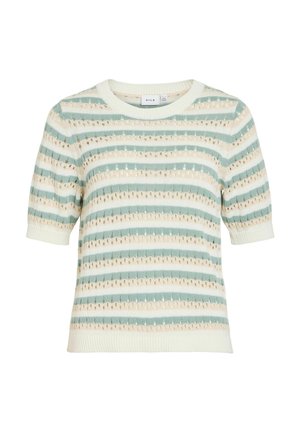 VILA, T-shirts med print - snow white