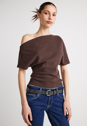 SOFT sASYMMETRIC - Printtipaita - seal brown