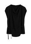 CREPE COWL NECK - Débardeur - black
