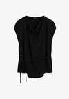 CREPE COWL NECK - Top - black