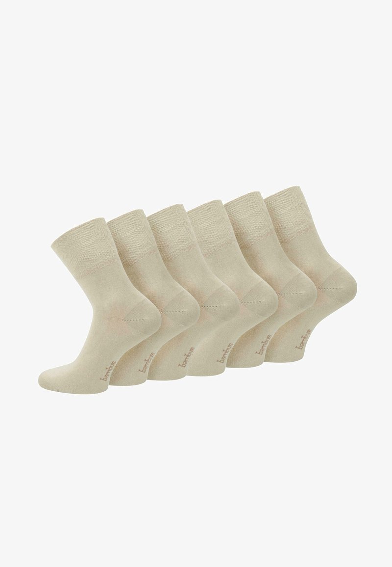 Normani BAMBOO HEALTH LOW CUT 6 PACK - Socken - beige