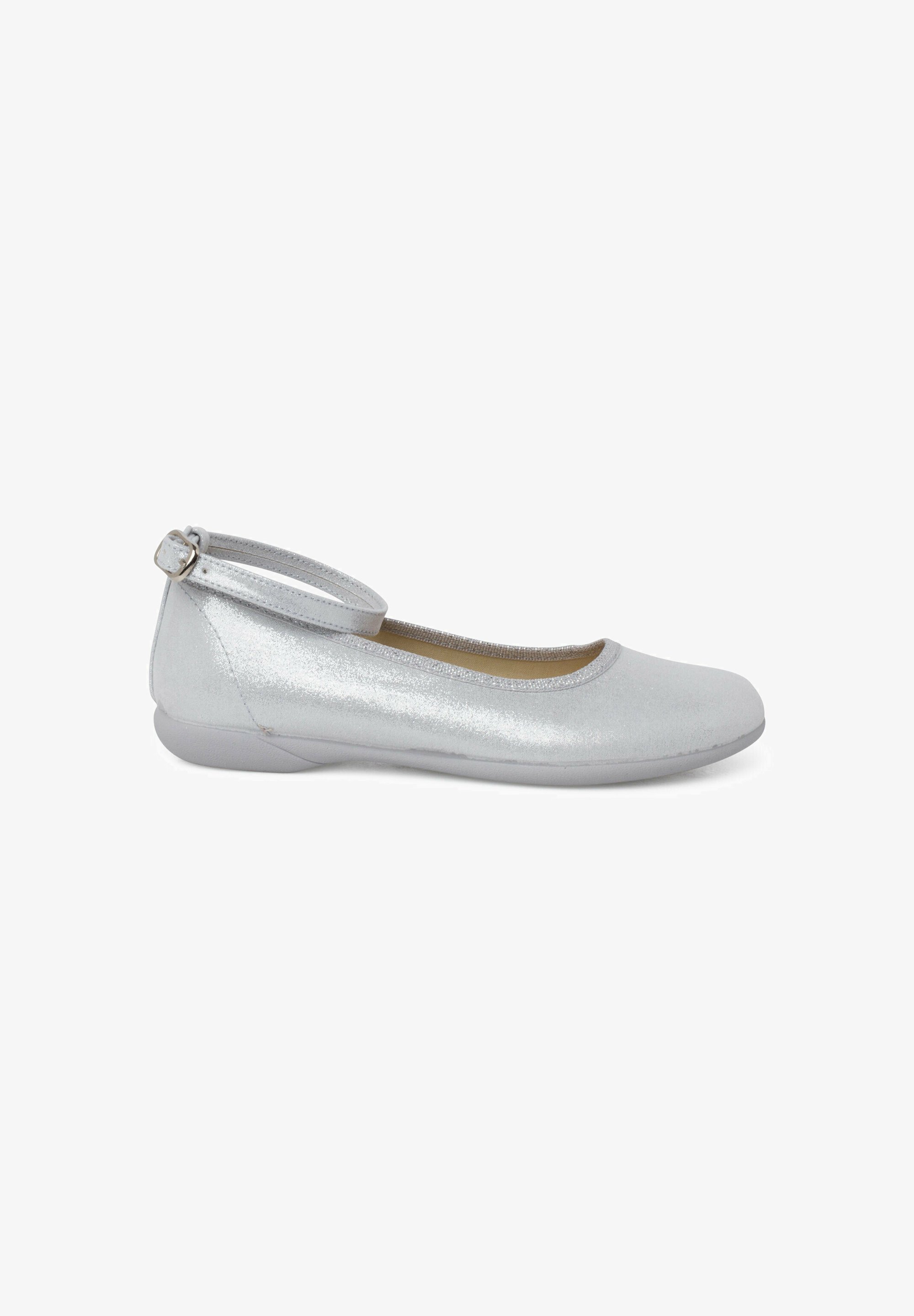 Bailarinas Pisamonas Con Lazo Plateado – Zapatos Cómodos En Tejido, Suela De Goma Y Hechos En España