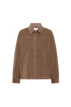 Cecil, FEINCORD OVERSHIRT MIT BRUSTTASCHEN - Chemisier - earthy taupe