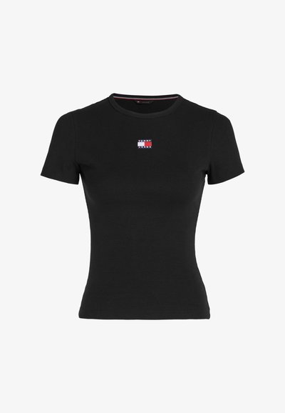 SLIM BADGE TEE - T-shirt basique - black