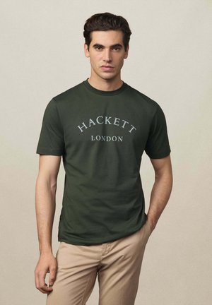 Hackett London Majica kratkih rukava s printom - duck green