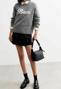 New Look Stickad tröja - light grey