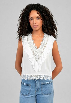 AN'GE, DEBARDEUR SAVILMA ECRU - Blouse - ecru