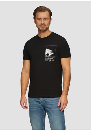 s.Oliver MIT PRINT - T-shirt print - schwarz