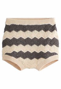 Next SET - REGULAR FIT - Striktrøje - tan monochrome zig zag stripe