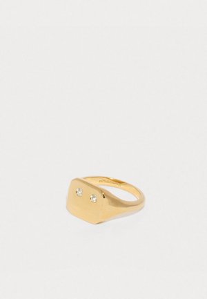 EMI SIGNET RING UNISEX - Ring - yellow gold-coloured/white