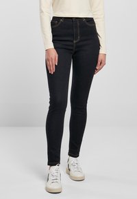 Urban Classics HIGH WAIST  - Uske traperice - darkblue raw