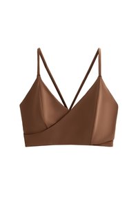 MEDIUM-SUPPORT COMFORTLUX CROSSOVER WITH CUPS - Sport-BH med medium stöd - brown