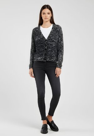 PUNTO JASPEADA  V  - Chaqueta de punto - black