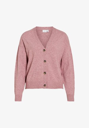 VILA, VIRIL V-NECK KNIT CARDIGAN - NOOS - Kardigán - nostalgia rose