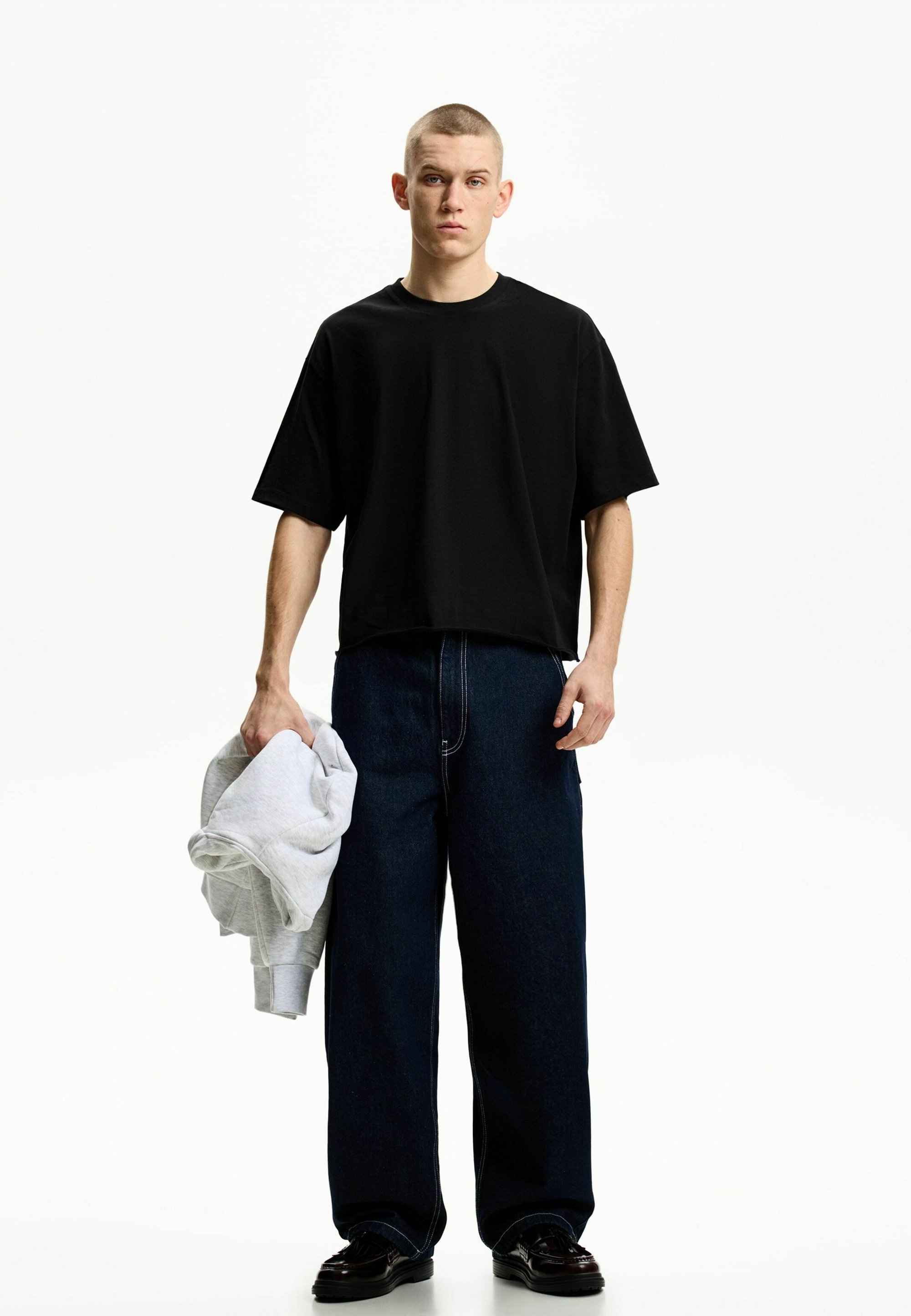 Bershka Basic T-shirt black Zalando