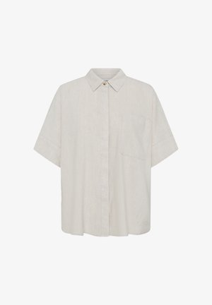 PULZ, PZLUCA BOXY SHIRT - Nööpidega pluus - sandshell melange