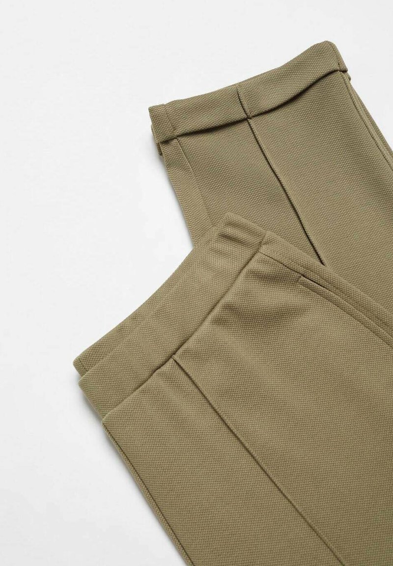 Pantalon Mango En Coton Mixte Kaki - Taille M - Coupe Carotte - Neuf Avec étiquettes