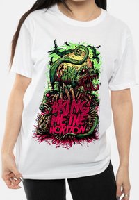Paradiso Clothing BRING ME THE HORIZON DINOSAUR UNISEX - Print T-shirt - white