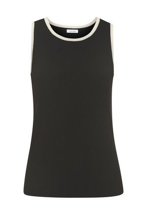 Top - schwarz creme