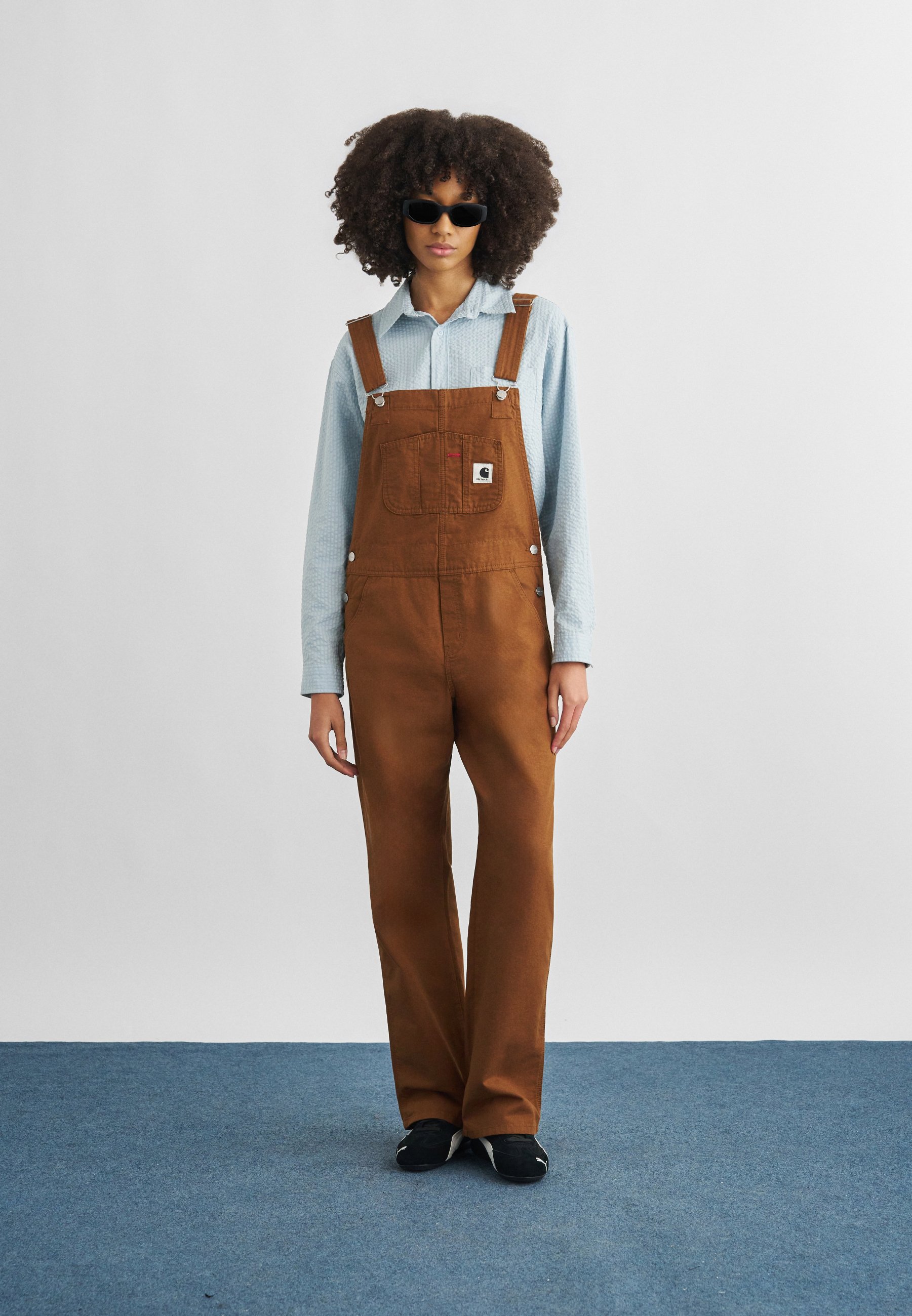 Carhartt WIP BIB OVERALL STRAIGHT - Snekkerbukse - hamilton brown