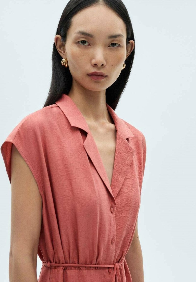 open lace back dress Button Down Shirt Mango Camomille Pink – ESTEFANIA OFFICIAL