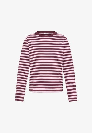 b.young, BYSNERLE LS SHIRT - Pikkade varrukatega topp - pink bordeaux stripe