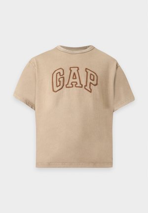 GAP, CHAIN STITCH LOGO CROP TEE - T-shirt imprimé - beachwood