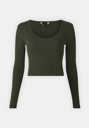 ONLY ONLKAYA VNECK SHORT - Long sleeved top - rosin
