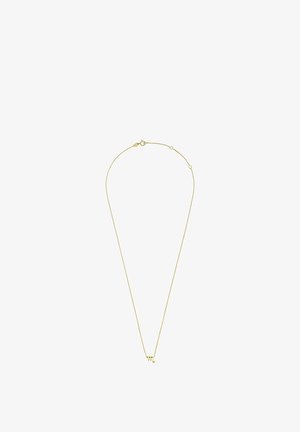 Delicaat gouden ketting met een kleine Schorpioen sterrenbeeldhanger, centraal hangend op een witte achtergrond.