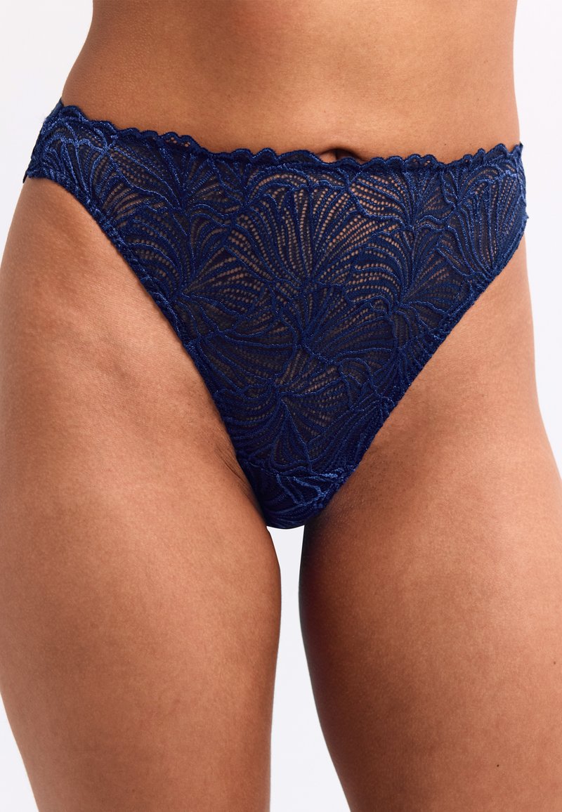 Erlich Textil FLUID HIGH WAIST BRAZIL - String - mitternachtblau