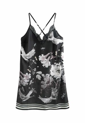REGULAR FIT - BIRD SLIP  - Camicia da notte - black