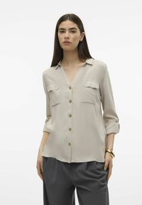 Chemisier Manches Longues Vero Moda Vmbumpy – Viscose 100 %, Col Montant, Boutons Avant