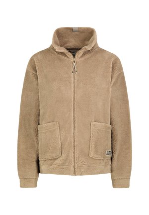 FLAUSCHIGE MIT AUFGESETZTE TASCHEN  - Fleecejacke - braun