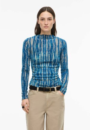 MIT LANGEN ÄRMELN STEHKRAGEN - Majica z dolgimi rokavi - directoire blue