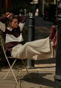 Next PULL-ON WIDE LEG - Nohavice - ecru cream