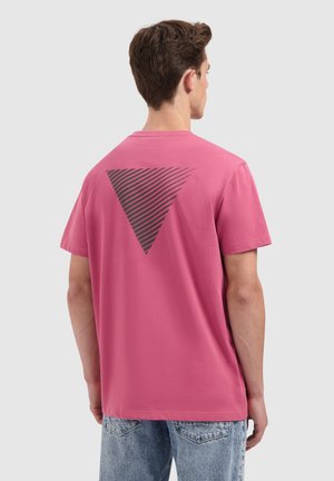 REGULAR FIT CREWNECK SS - Print T-shirt - raspberry