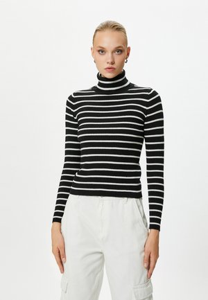 TURTLE NECK SWEATER - Jersey de punto - black