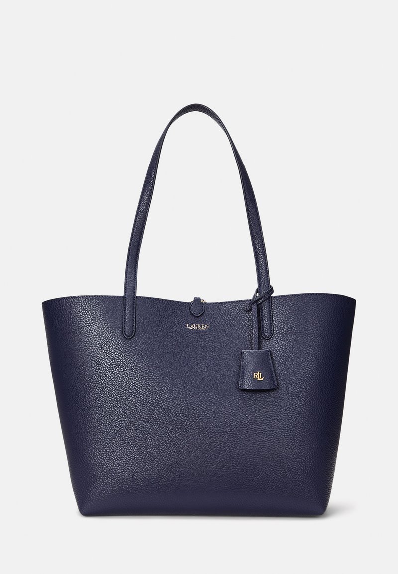 Lauren Ralph Lauren FAUX-LEATHER LARGE REVERSIBLE TOTE BAG - Saco de mão - refined navy